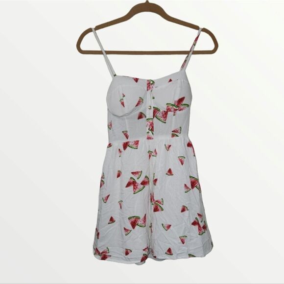 Junior’s white sundress with watermelon print Small Sundress - Picture 1 of 7